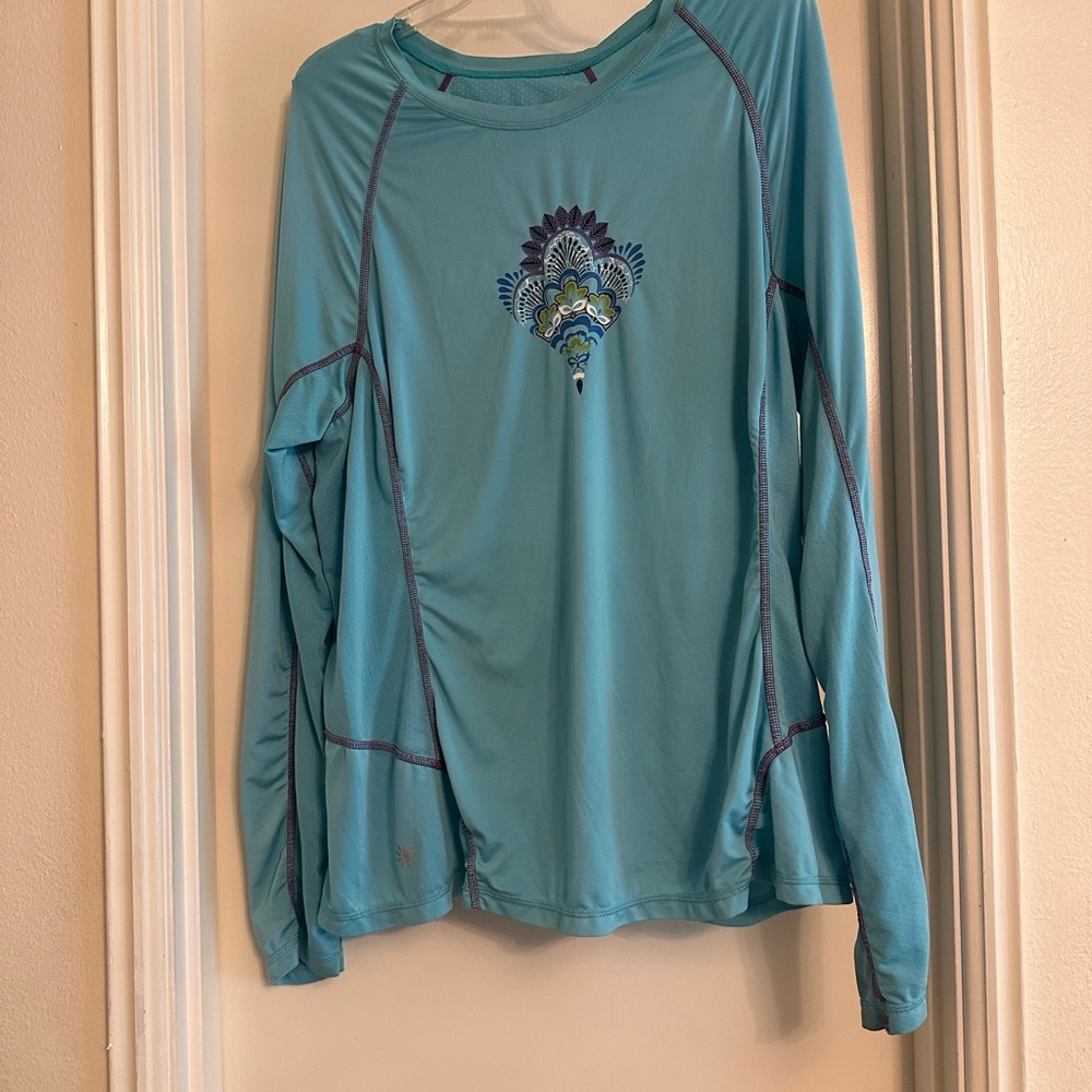 Athleta Blue Lotus Rashguard Long Sleeve
